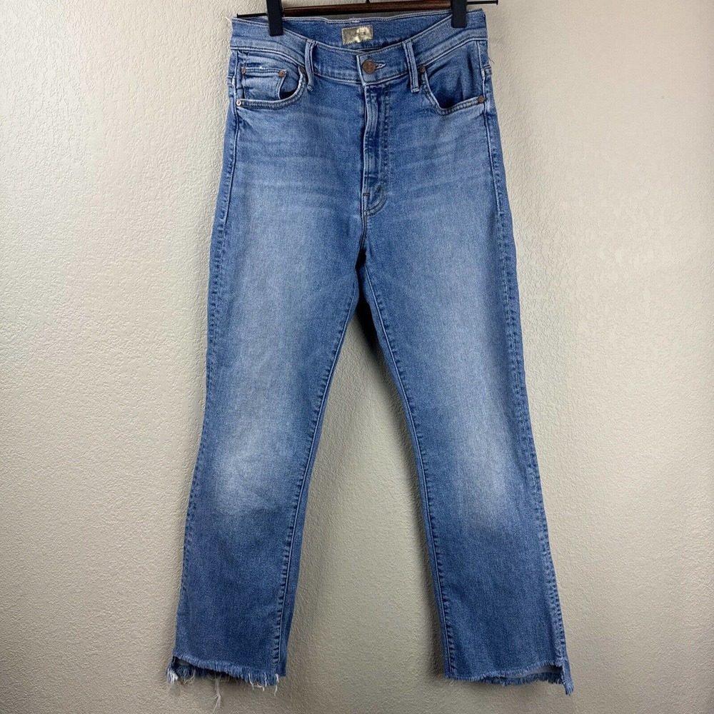 Mother Jeans Women 27 Hem Insider Crop Step Frayed Hem Preppy Classic High Rise